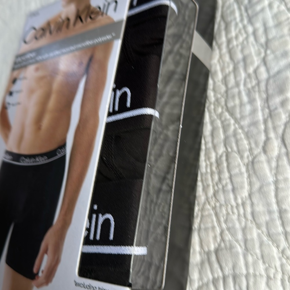 Calvin Klein 3-PK Microfiber Stretch Black Boxer Briefs Med NWT - Picture 6 of 13